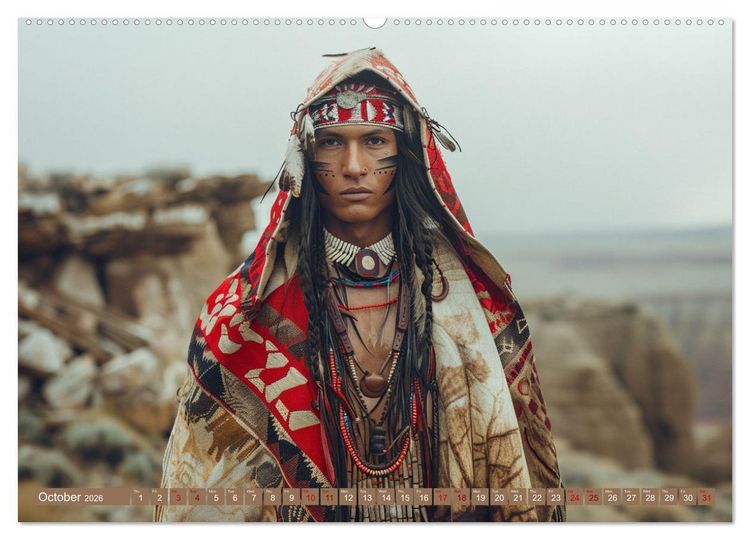 Produktbild: Native American Soul (High Quality Premium Wall Calendar 2026 DIN A2 landscape),CALVENDO 12 Month Wall Calendar