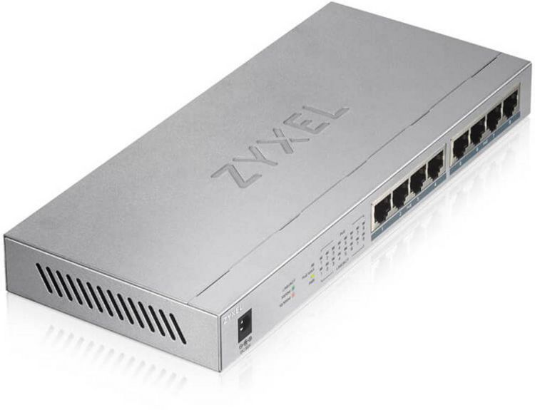 Produktbild: ZyXEL GS1008HP-EU0101F GS1008-HP Netzwerk Switch 8 Port 2000MBit/s PoE-Funktion