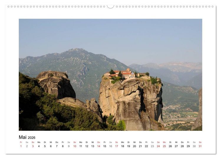Produktbild: Nordgriechenland &ndash; Pilion, Meteora, Sithonia (Wandkalender 2026 DIN A2 quer), CALVENDO Monatskalender