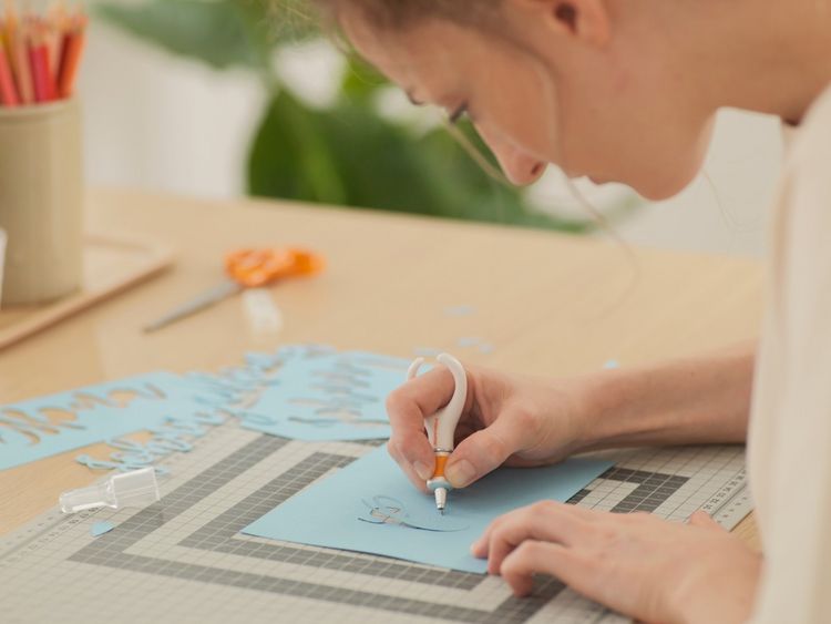 Produktbild: Fiskars Drehbastelmesser Finger - Drehbastelmesser mit Softgrip&trade;