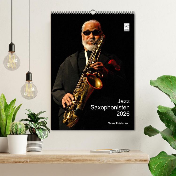 Produktbild: Jazz Saxophonisten 2026 (Wandkalender 2026 DIN A2 hoch), CALVENDO Monatskalender