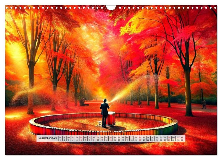Produktbild: Drummer - Color Splash Rhythms: Trommelschl&auml;ge und Farbexplosionen (Wandkalender 2026 DIN A3 quer), CALVENDO Monatskalender