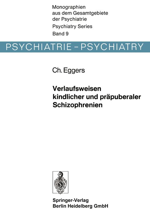 Produktbild: Verlaufsweisen kindlicher und pr&auml;puberaler Schizophrenien