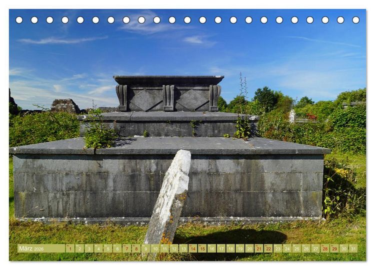 Produktbild: Ehrf&uuml;rchtige Stille - Friedh&ouml;fe in Irland (Tischkalender 2026 DIN A5 quer), CALVENDO Monatskalender