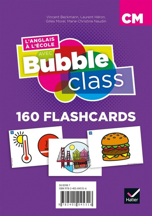 Produktbild: L'anglais &agrave; l'&eacute;cole avec Bubble class CM : 160 flashcards