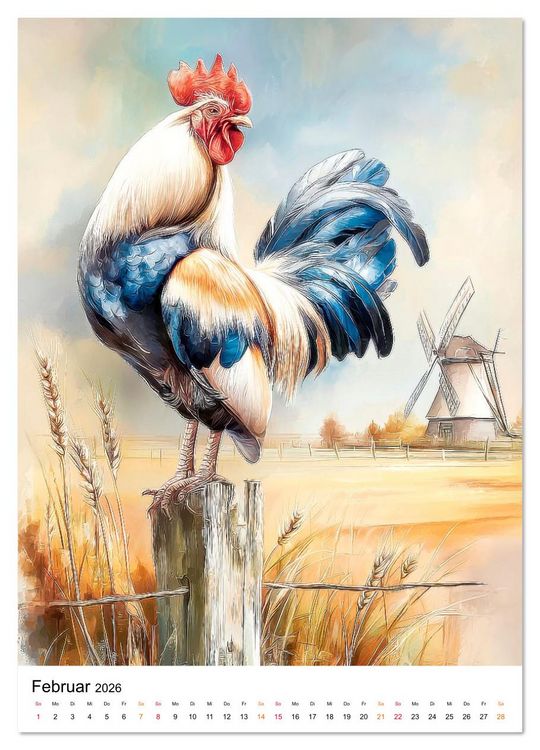 Produktbild: Bauernhof Tiere (hochwertiger Premium Wandkalender 2026 DIN A2 hoch), Kunstdruck in Hochglanz