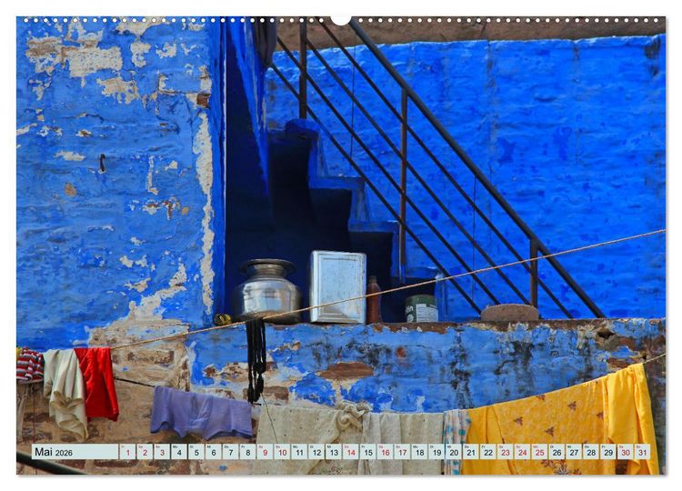 Produktbild: Typisch Indien - Jodhpur (hochwertiger Premium Wandkalender 2026 DIN A2 quer), Kunstdruck in Hochglanz