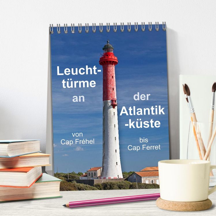 Produktbild: Leuchtt&uuml;rme an der Atlantikk&uuml;ste (Tischkalender 2026 DIN A5 hoch), CALVENDO Monatskalender