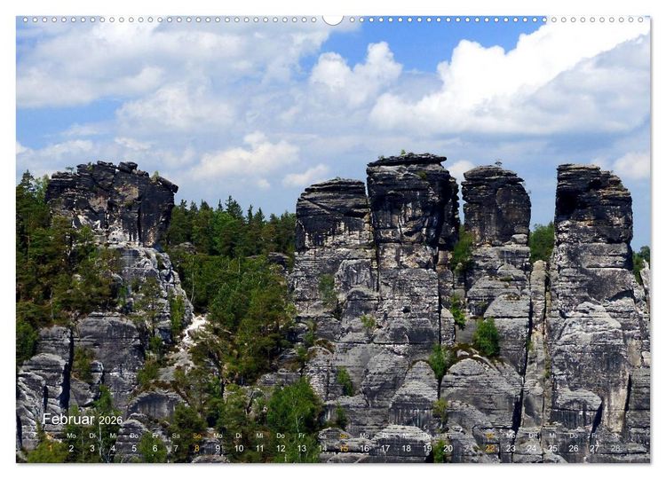 Produktbild: ElbsandSTEIN, kunstwerk der natur (Wandkalender 2026 DIN A2 quer), CALVENDO Monatskalender