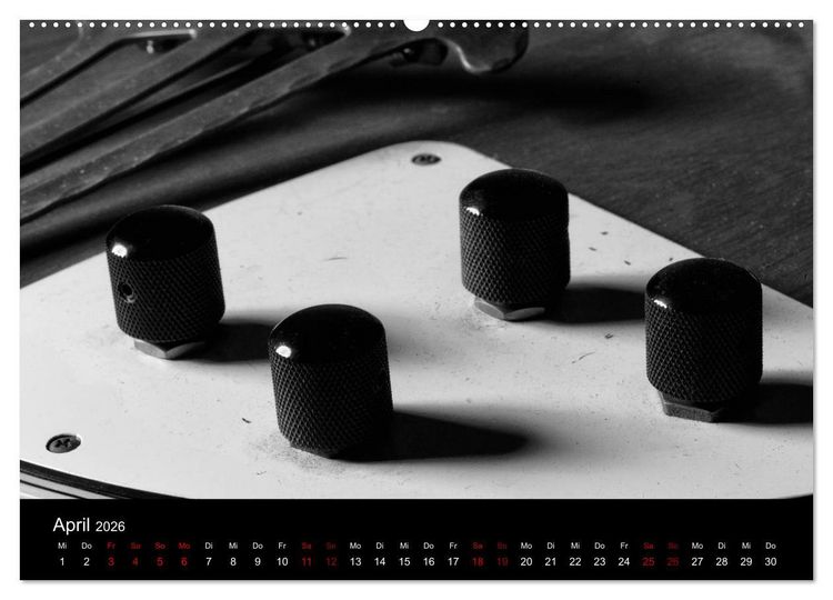 Produktbild: Regelwerke - Details alter E-Gitarren (hochwertiger Premium Wandkalender 2026 DIN A2 quer), Kunstdruck in Hochglanz