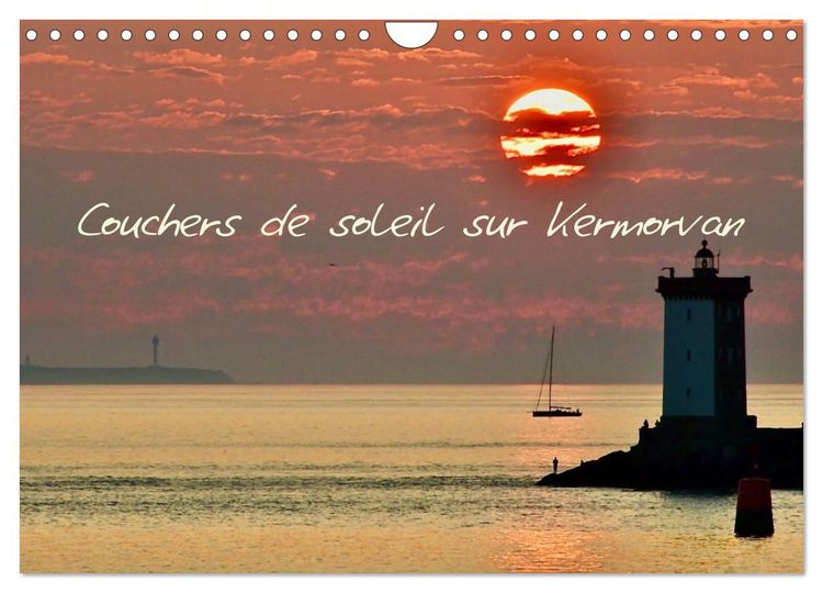 Produktbild: Couchers de soleil sur Kermorvan (Calendrier mural 2026 DIN A4 vertical), CALVENDO calendrier mensuel