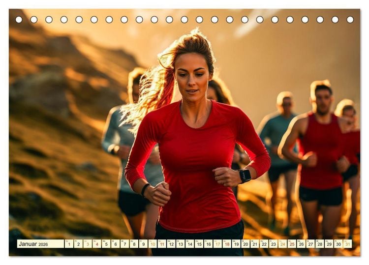 Produktbild: Joggen, gesund laufen (Tischkalender 2026 DIN A5 quer), CALVENDO Monatskalender