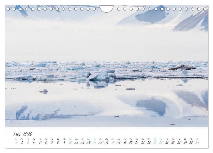 Produktbild: Heike Odermatt: 80&deg; Nord - Fotografien von Spitzbergen und Nordaustland (Wandkalender 2026 DIN A4 quer), CALVENDO Monatskalender