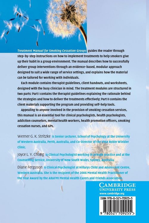 Produktbild: Treatment Manual for Smoking Cessation Groups