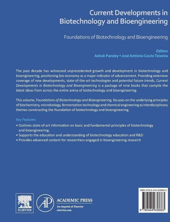 Produktbild: Current Developments in Biotechnology and Bioengineering