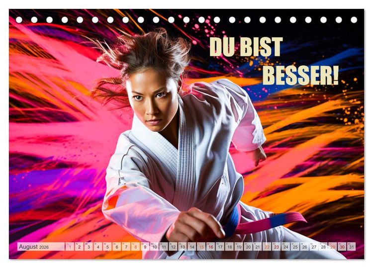 Produktbild: Judo und Motivation (Tischkalender 2026 DIN A5 quer), CALVENDO Monatskalender