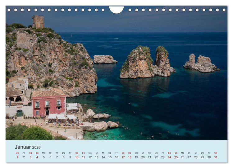 Produktbild: Sizilien &ndash; Die Insel, auf der es keinen Winter gibt (Wandkalender 2026 DIN A4 quer), CALVENDO Monatskalender