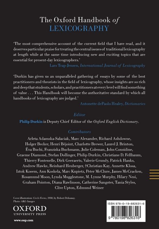 Produktbild: The Oxford Handbook of Lexicography