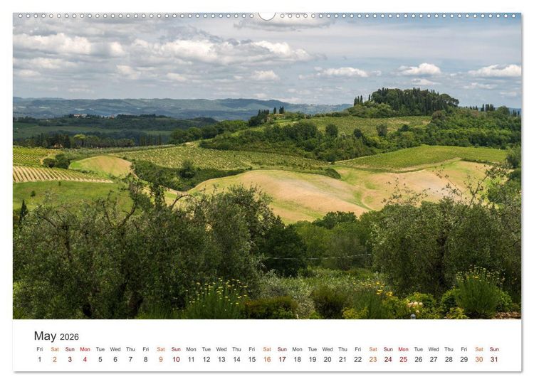 Produktbild: Tuscany A color palette (High Quality Premium Wall Calendar 2026 DIN A2 landscape),CALVENDO 12 Month Wall Calendar