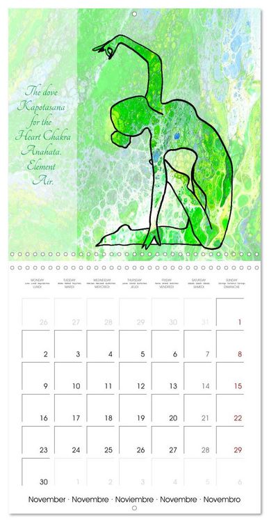 Produktbild: Powerful Chakras Yoga (Wall Calendar 2026 12 &times; 12 Inch) CALVENDO 12 Month Wall Calendar
