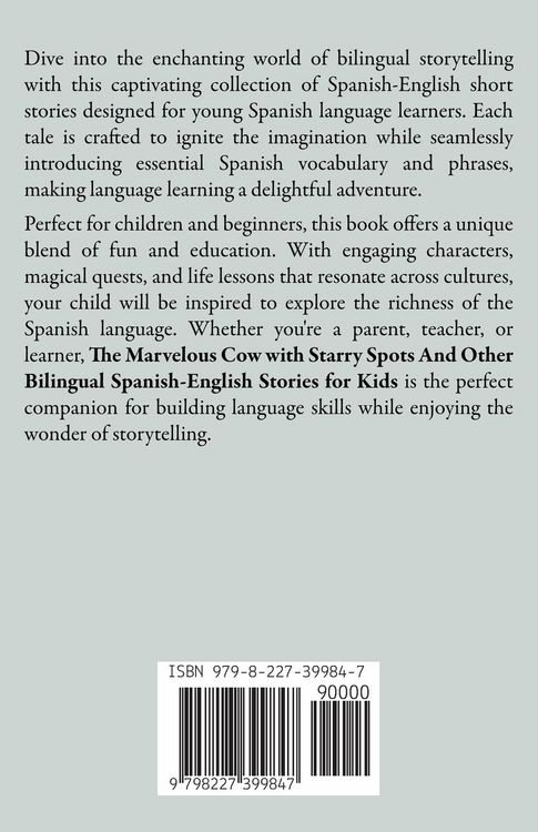 Produktbild: The Marvelous Cow with Starry Spots And Other Bilingual Spanish-English Stories for Kids
