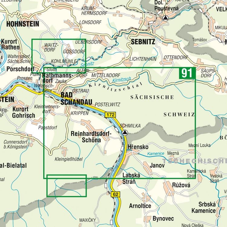 Produktbild: Hintere S&auml;chsische Schweiz Blatt 1 - Schrammsteine, Affensteine, Zschirnsteine