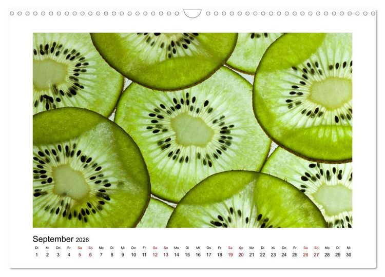 Produktbild: Frisches Obst - Mit leckeren Fr&uuml;chten und Vitaminen gesund durchs Jahr! (Wandkalender 2026 DIN A3 quer), CALVENDO Monatskalender