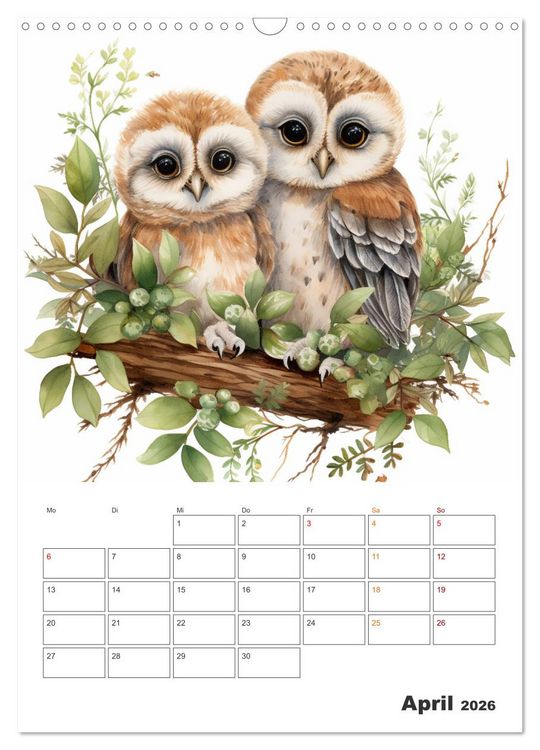 Produktbild: Unsere Tiere des Waldes (Wandkalender 2026 DIN A3 hoch), CALVENDO Monatskalender