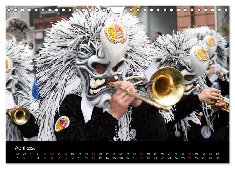 Produktbild: Basler Fasnacht - die drey scheenschte D&auml;&auml;g (Wandkalender 2026 DIN A4 quer), CALVENDO Monatskalender