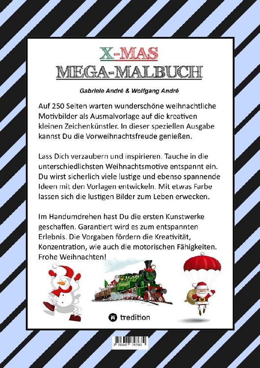 Produktbild: X-Mas Mega Malbuch - Spezial Edition - Tolle und Lustige Weihnachtsmotive Zum Ausmalen in der Weihnachtszeit