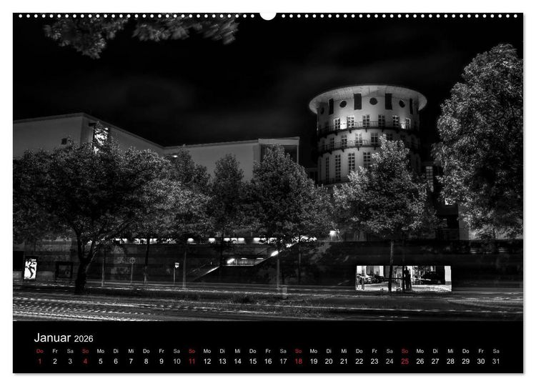 Produktbild: Stuttgart bei Nacht (Wandkalender 2026 DIN A2 quer), CALVENDO Monatskalender