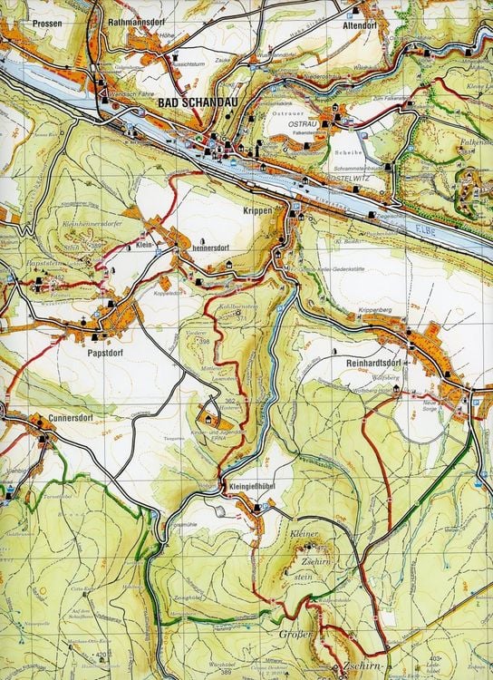 Produktbild: Gro&szlig;e Karte der S&auml;chsischen Schweiz 1:30000