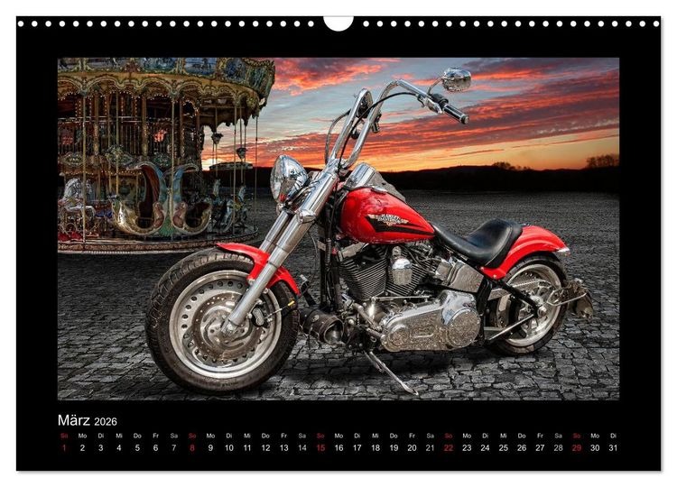 Produktbild: Motorrad-Tr&auml;ume &ndash; Chopper und Custombikes (Wandkalender 2026 DIN A3 quer), CALVENDO Monatskalender