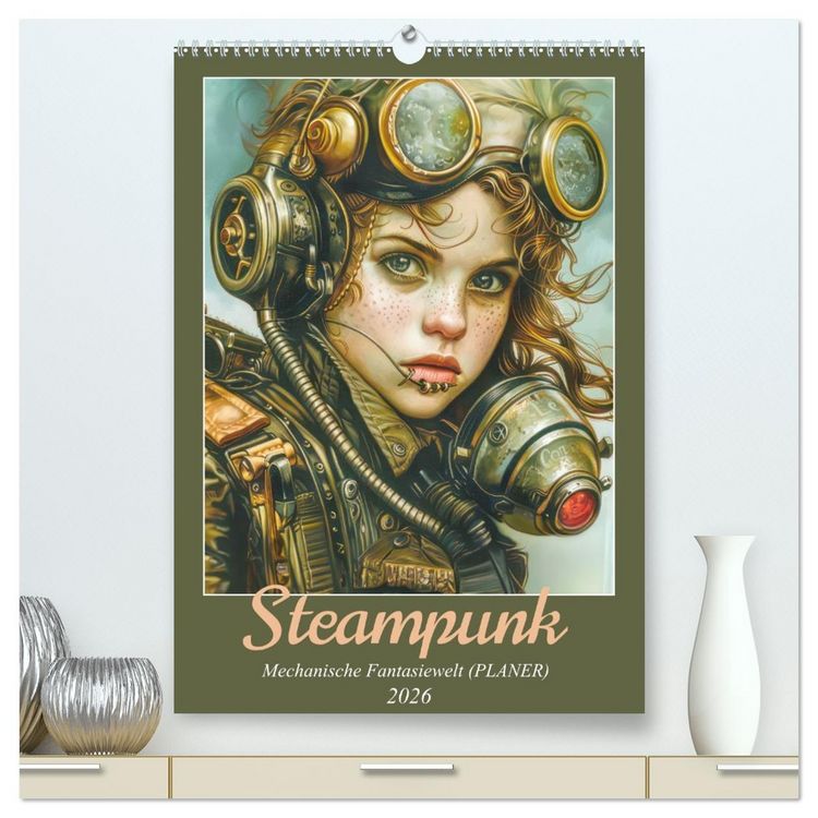 Produktbild: Steampunk - Mechanische Fantasiewelt (hochwertiger Premium Wandkalender 2026 DIN A2 hoch), Kunstdruck in Hochglanz