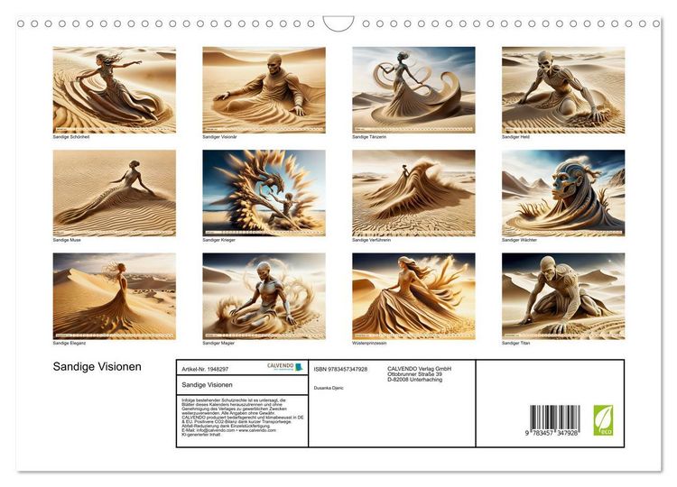 Produktbild: Sandige Visionen (Wandkalender 2026 DIN A3 quer), CALVENDO Monatskalender