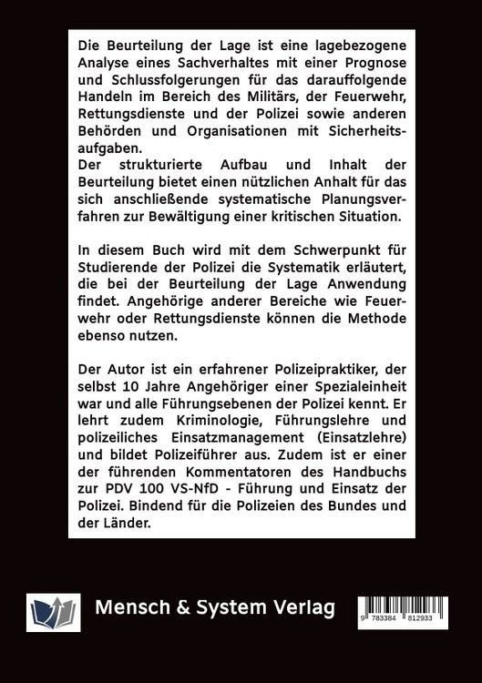 Produktbild: Einsatzlehre der Polizei - Beurteilung der Lage