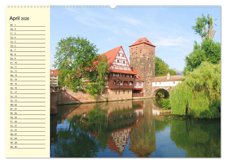 Produktbild: N&uuml;rnbergs Altstadt erleben (Wandkalender 2026 DIN A2 quer), CALVENDO Monatskalender