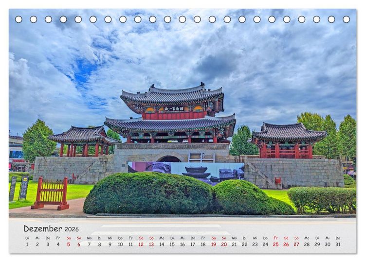 Produktbild: Zauberhaftes S&uuml;dkorea Landschaften, St&auml;dte und Kultur (Tischkalender 2026 DIN A5 quer), CALVENDO Monatskalender