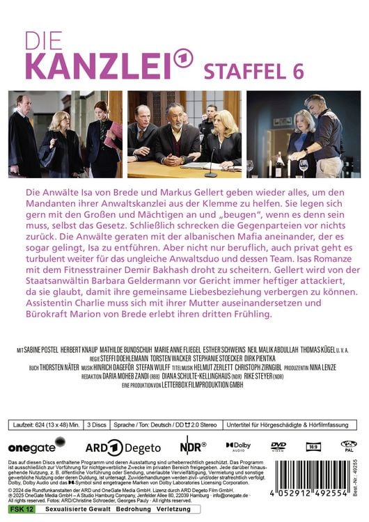 Produktbild: Die Kanzlei - Staffel 6 [3 DVDs]