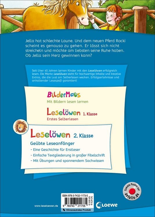 Produktbild: Lesel&ouml;wen 2. Klasse - Pferdefl&uuml;sterin mit Herz