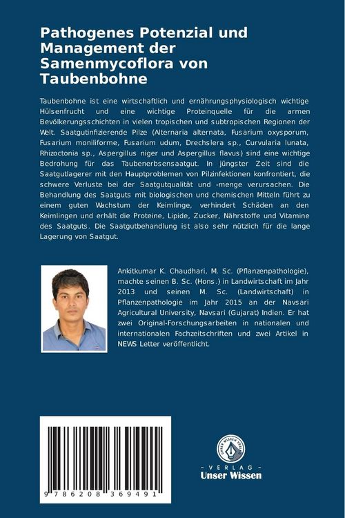Produktbild: Pathogenes Potenzial und Management der Samenmycoflora von Taubenbohne