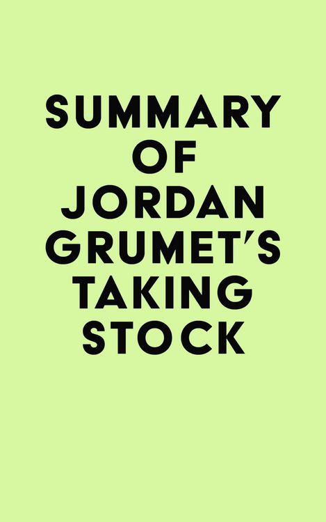 Produktbild: Summary of Jordan Grumet's Taking Stock