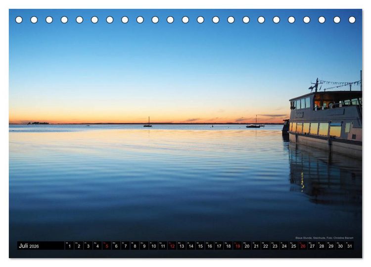 Produktbild: Steinhuder Meer, Momentaufnahmen von Christine Bienert (Tischkalender 2026 DIN A5 quer), CALVENDO Monatskalender
