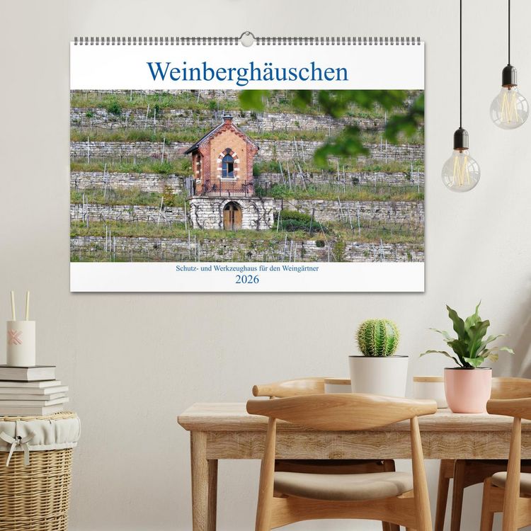 Produktbild: Weinbergh&auml;uschen - Schutz- und Werkzeughaus f&uuml;r den Weing&auml;rtner (Wandkalender 2026 DIN A2 quer), CALVENDO Monatskalender