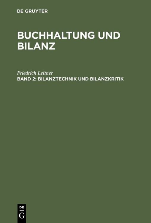 Produktbild: Bilanztechnik und Bilanzkritik