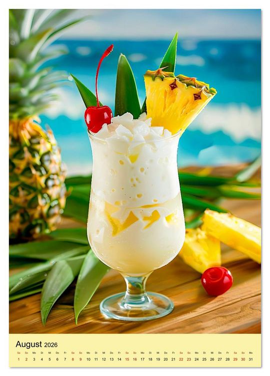 Produktbild: Cocktails im Glas - Sommerliche Mixgetr&auml;nke zum Tr&auml;umen (Wandkalender 2026 DIN A4 hoch), CALVENDO Monatskalender