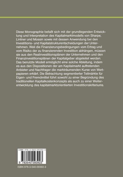 Produktbild: Kapitalkosten bei unsicheren Erwartungen