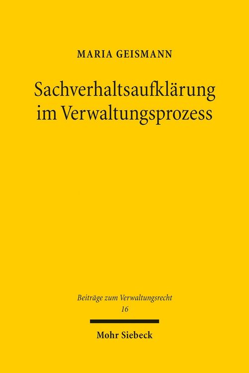 Produktbild: Sachverhaltsaufkl&auml;rung im Verwaltungsprozess