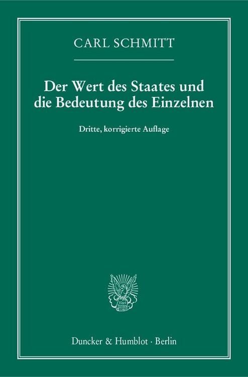 Produktbild: Der Wert des Staates und die Bedeutung des Einzelnen.