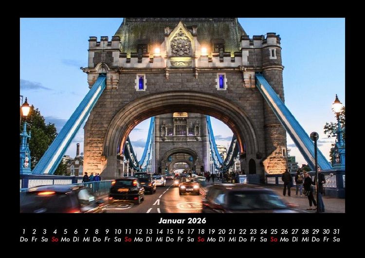 Produktbild: London 2026 Fotokalender DIN A3